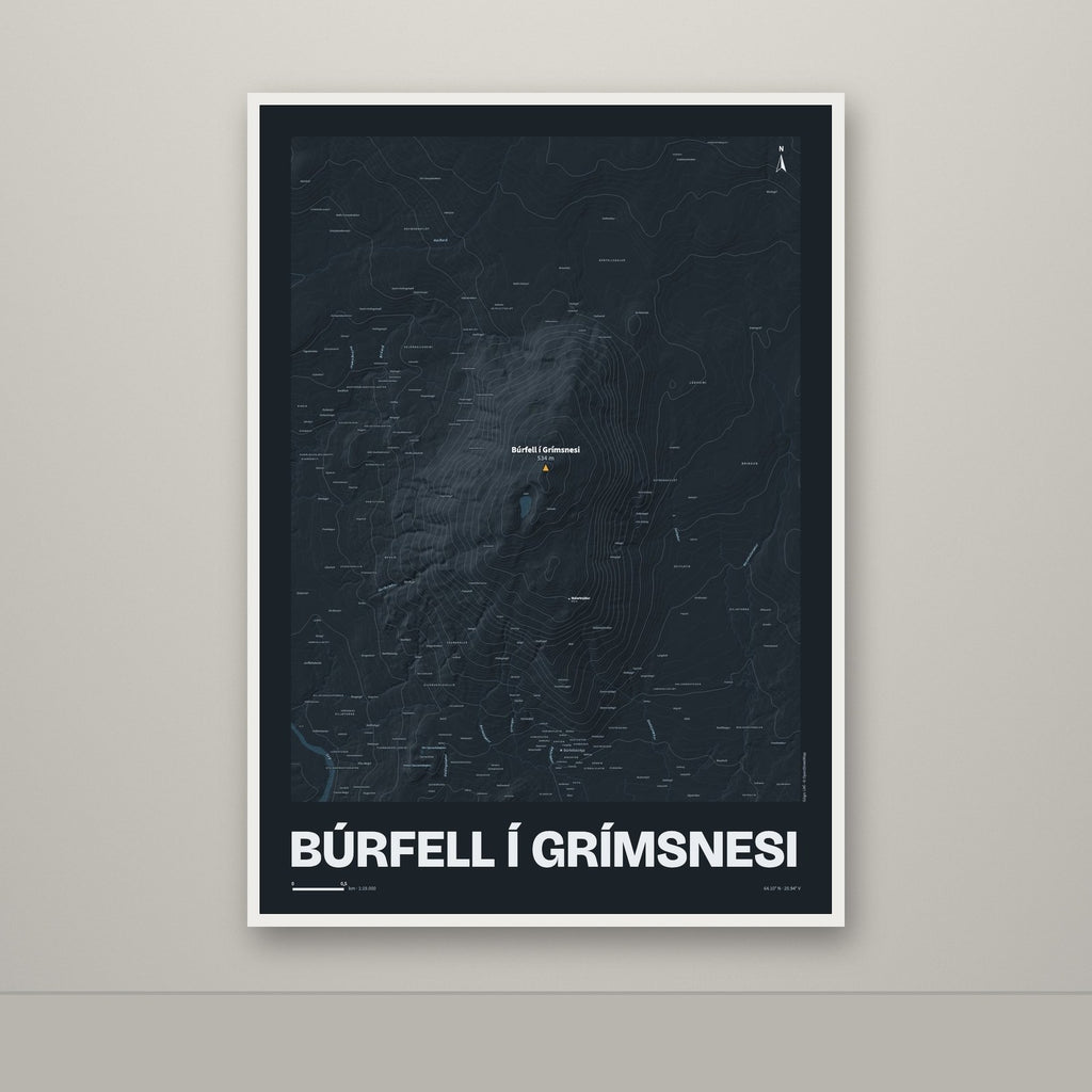 Búrfell í Grímsnesi – Nótt, okkurgulur