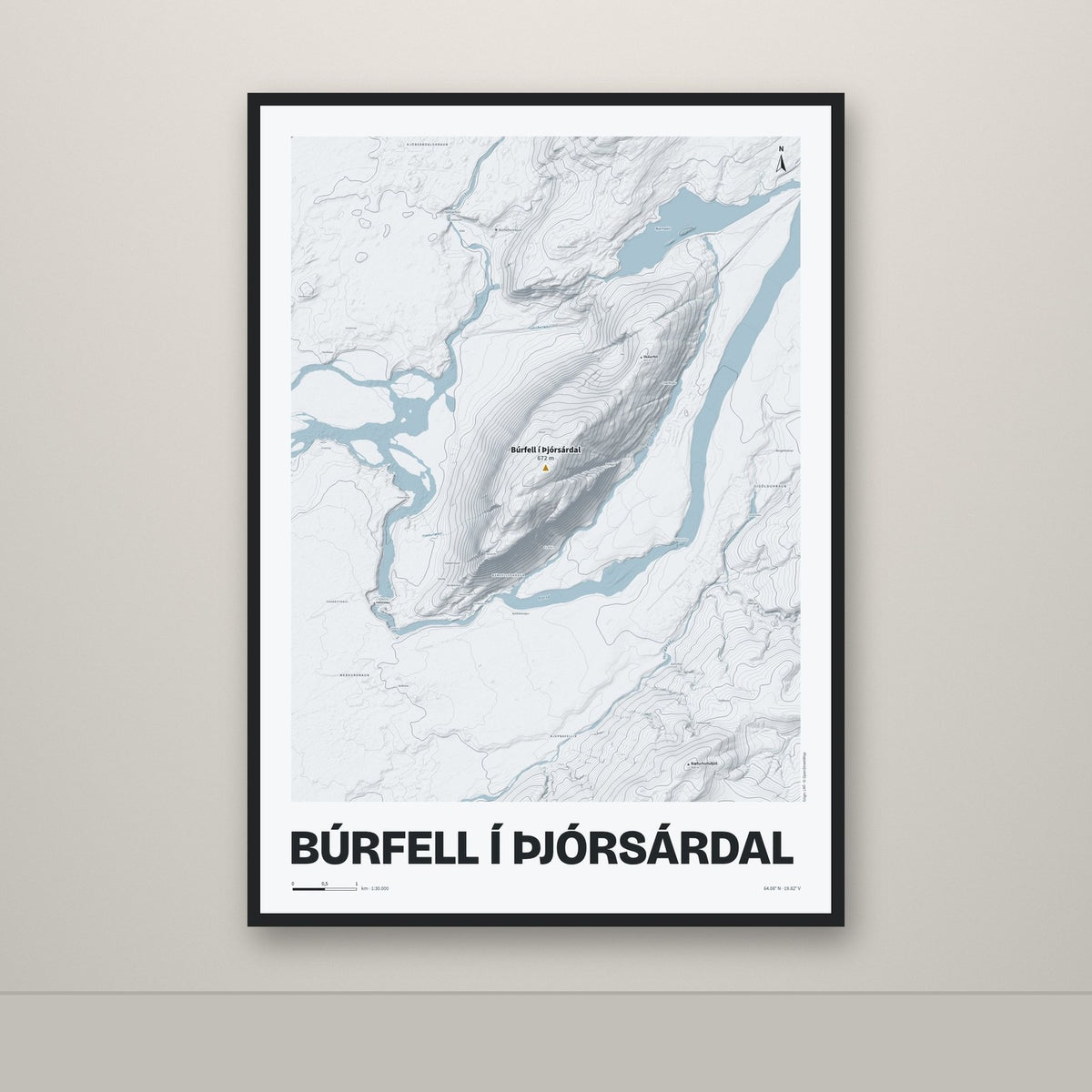 Búrfell í Þjórsárdal – Ljóst, okkurgulur