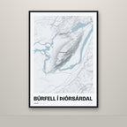Búrfell í Þjórsárdal – Ljóst, rauður