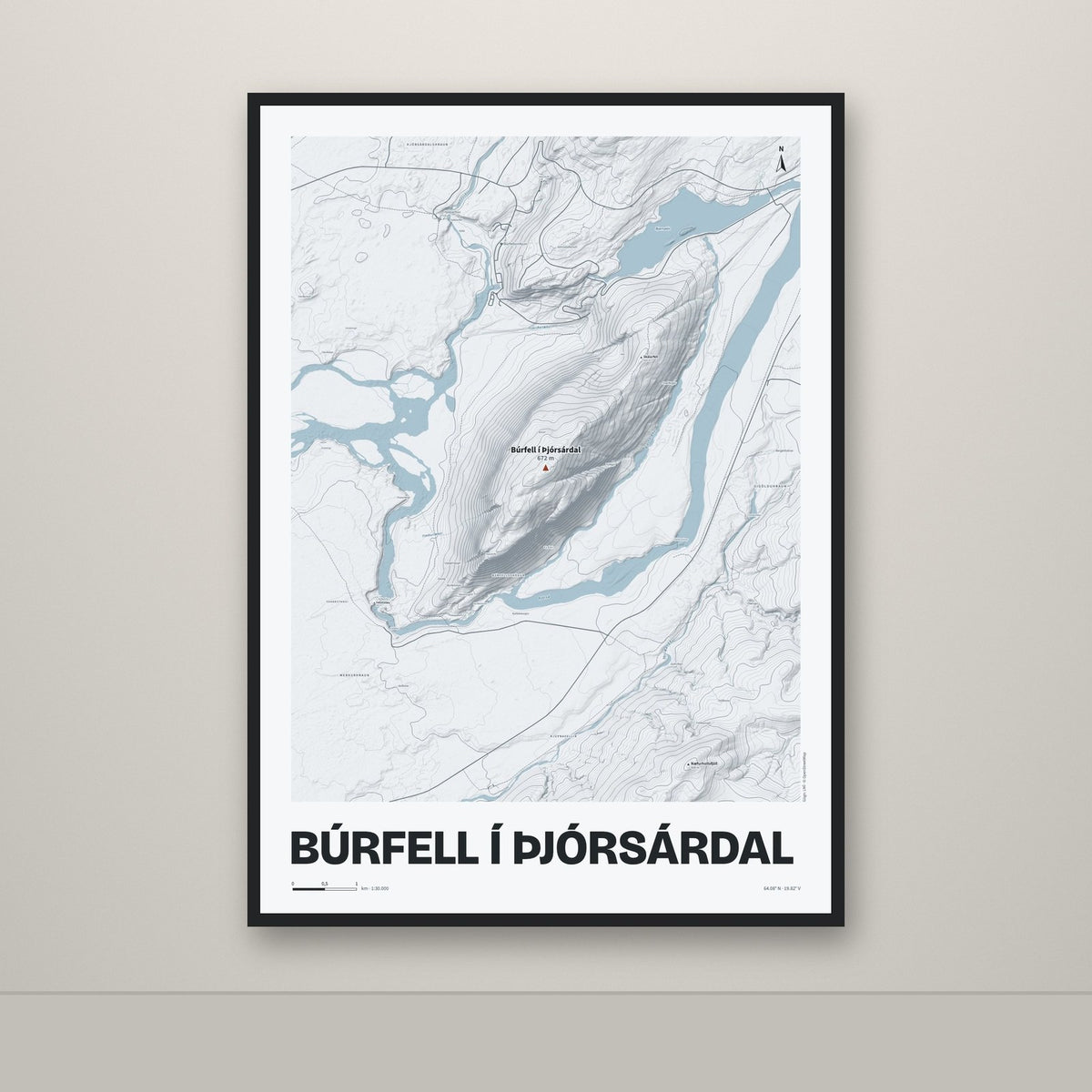 Búrfell í Þjórsárdal – Ljóst, rauður