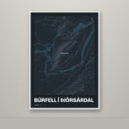 Búrfell í Þjórsárdal – Nótt, lúpínufjólublár