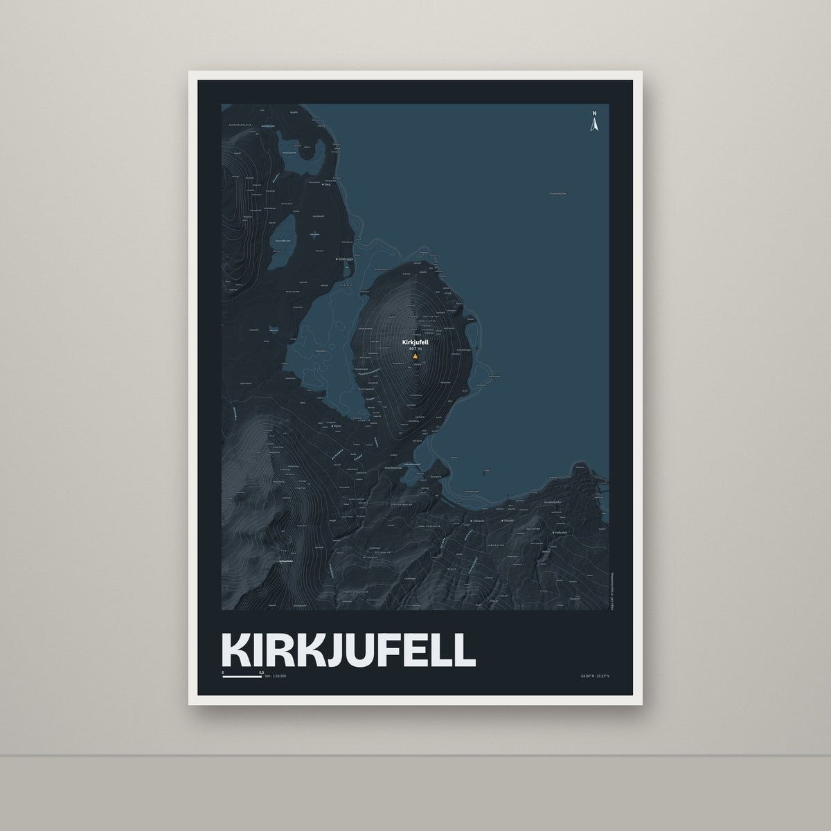Kirkjufell – Nótt, okkurgulur