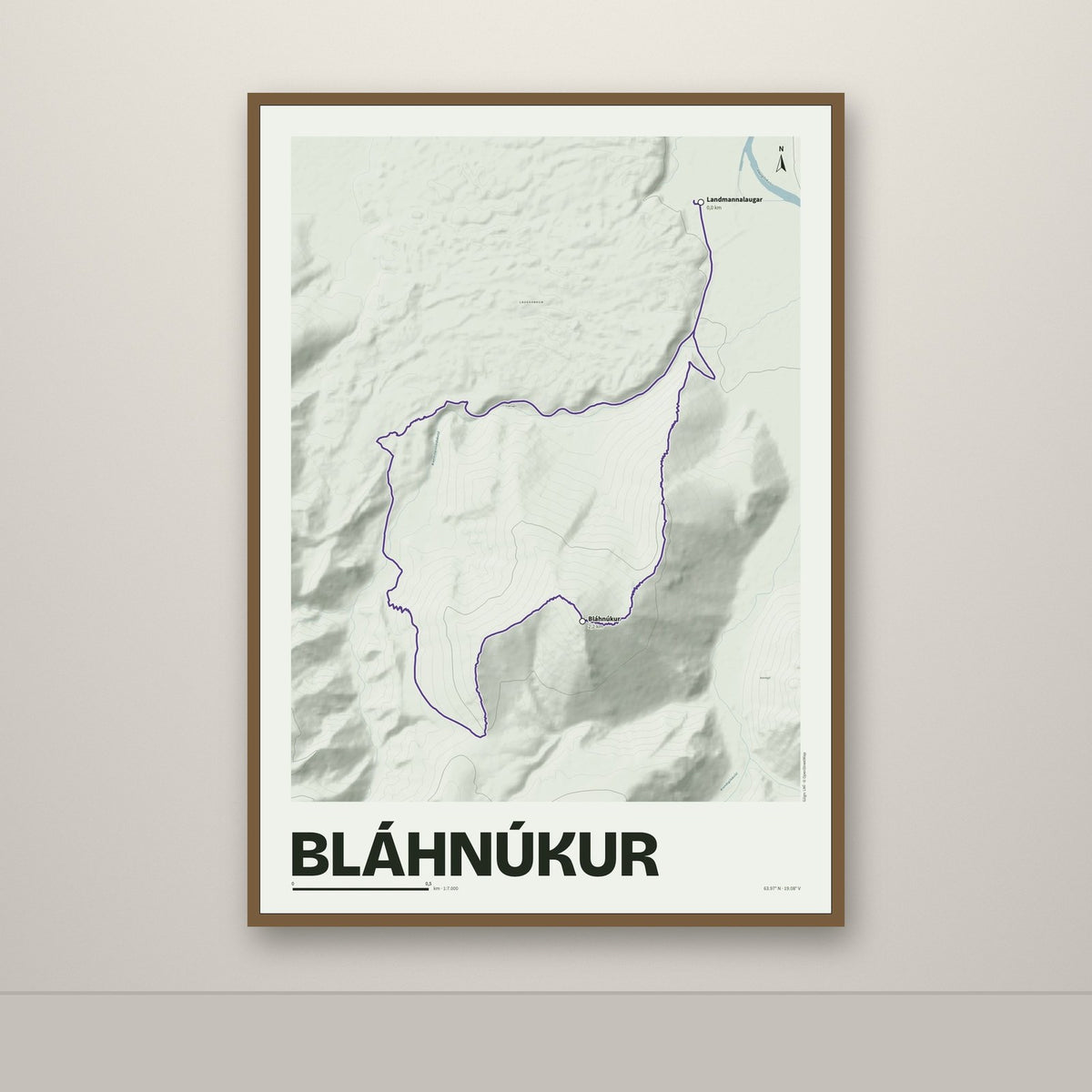 Bláhnúkur – Mosi, lúpínufjólublár