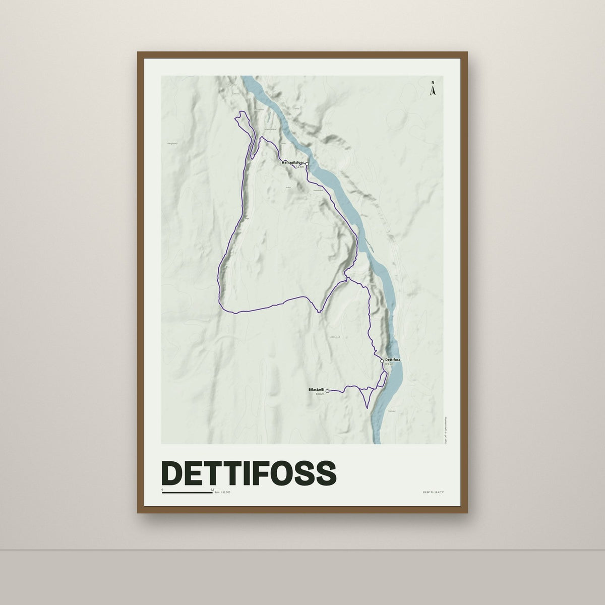 Dettifoss – Mosi, lúpínufjólublár