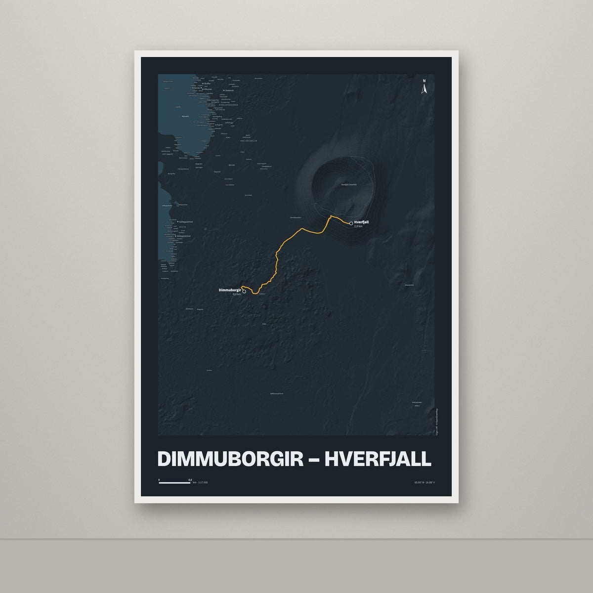 Dimmuborgir – Hverfjall – Nótt, okkurgulur