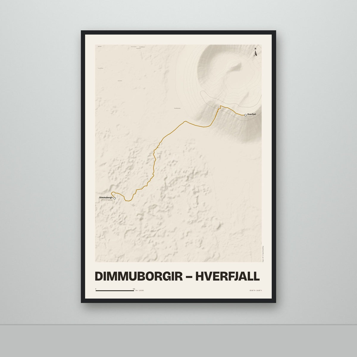 Dimmuborgir – Hverfjall – Sandur, okkurgulur