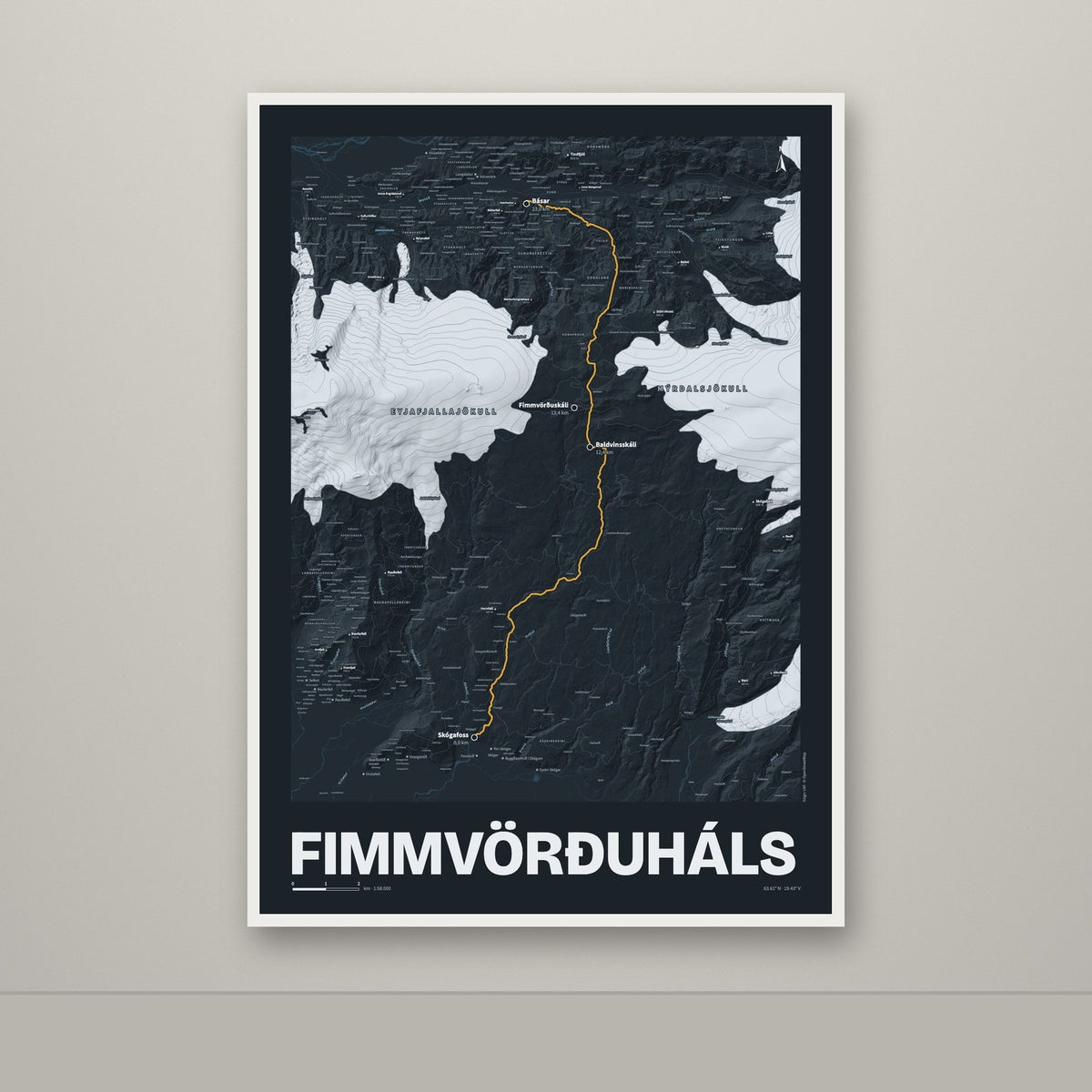 Fimmvörðuháls – Nótt, okkurgulur