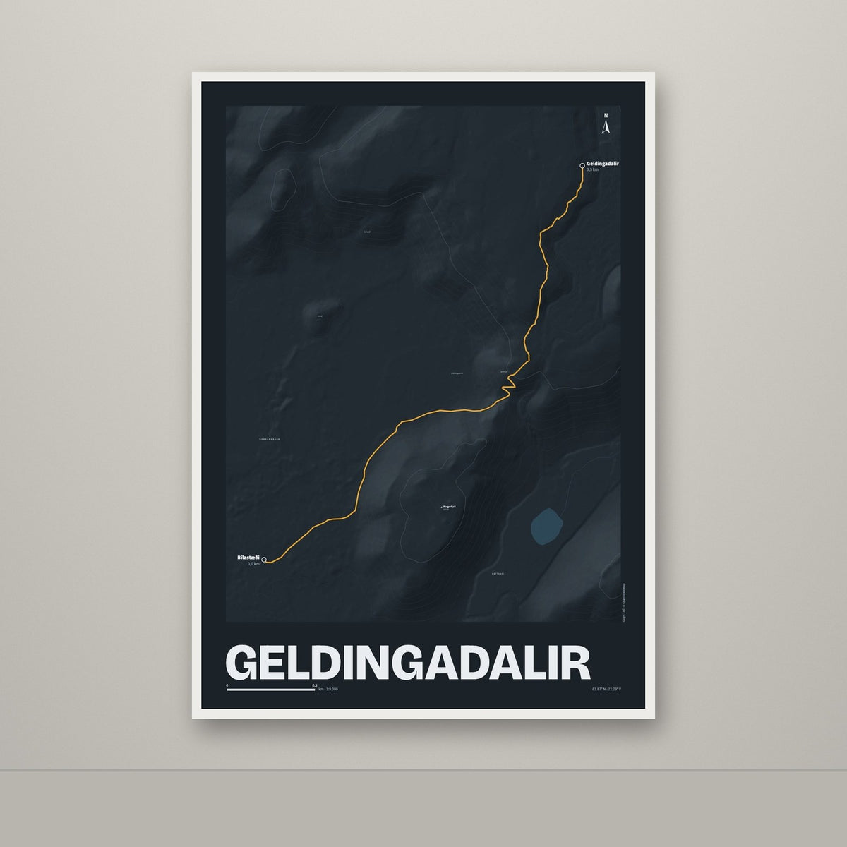 Geldingadalir – Nótt, okkurgulur