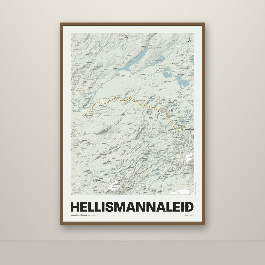 Hellismannaleið – Mosi, okkurgulur