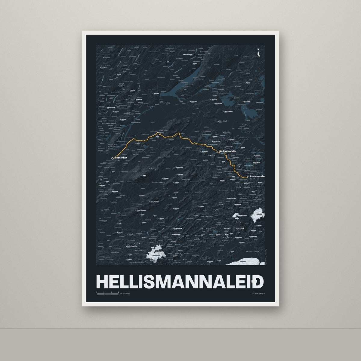 Hellismannaleið – Nótt, okkurgulur