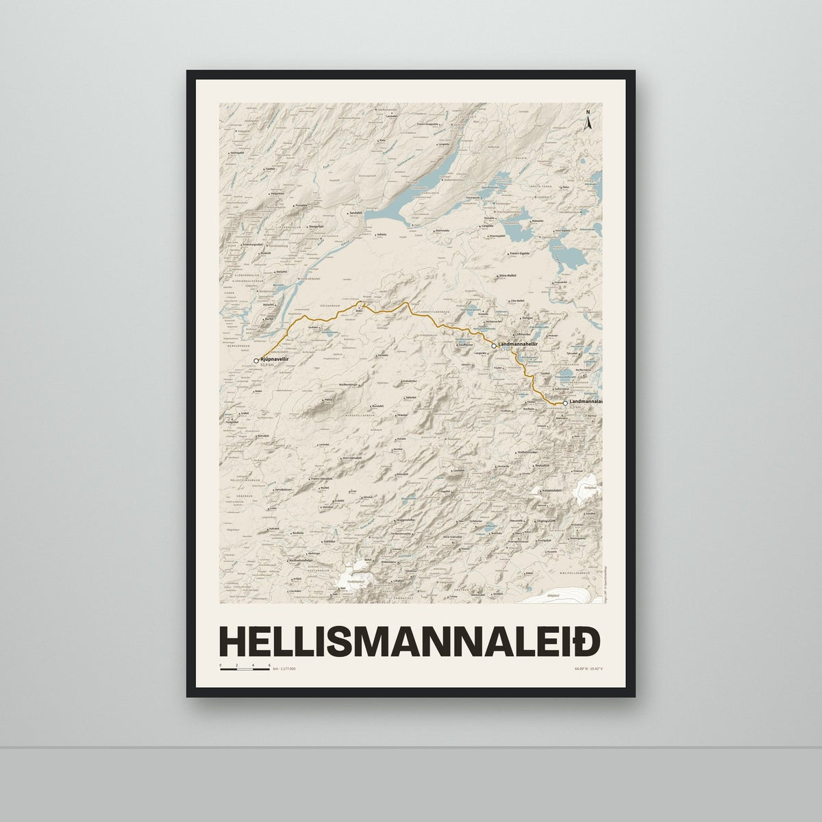 Hellismannaleið – Sandur, okkurgulur