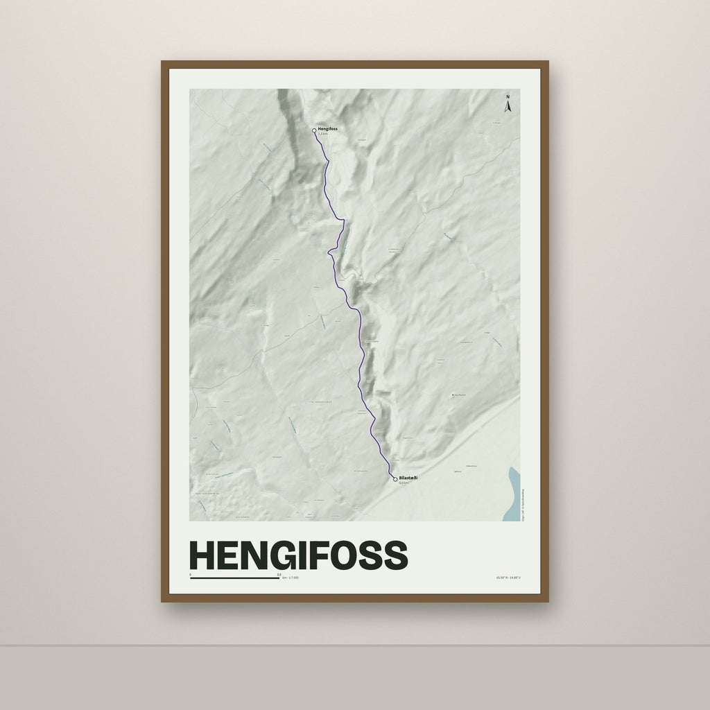 Hengifoss – Mosi, lúpínufjólublár