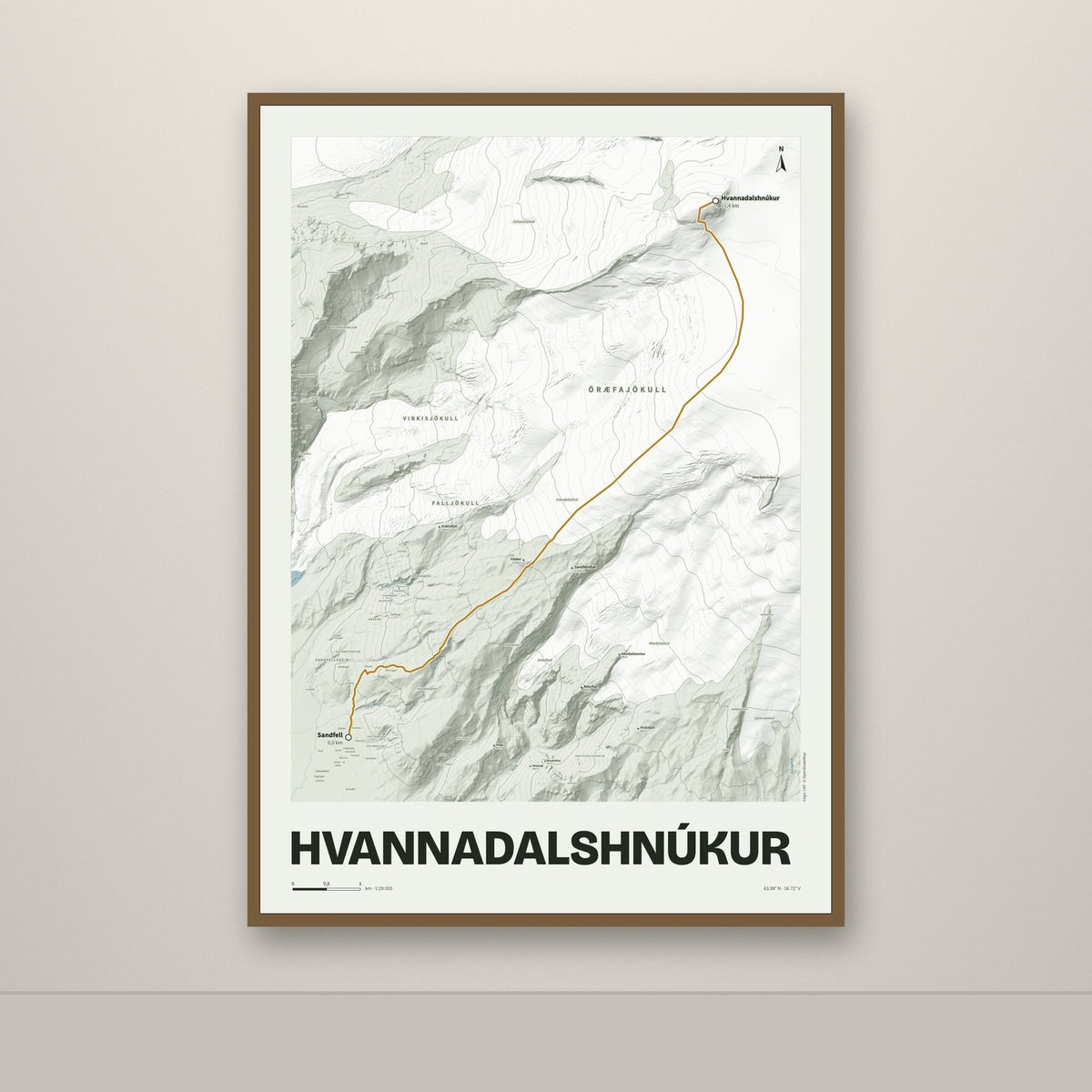 Hvannadalshnúkur – Mosi, okkurgulur