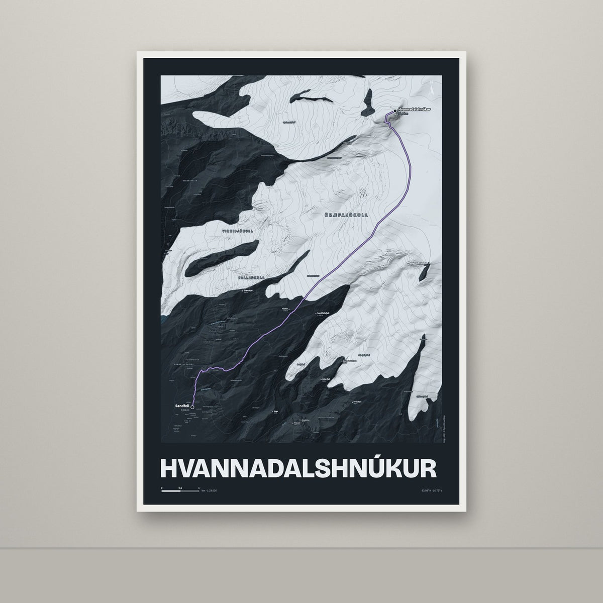 Hvannadalshnúkur – Nótt, lúpínufjólublár