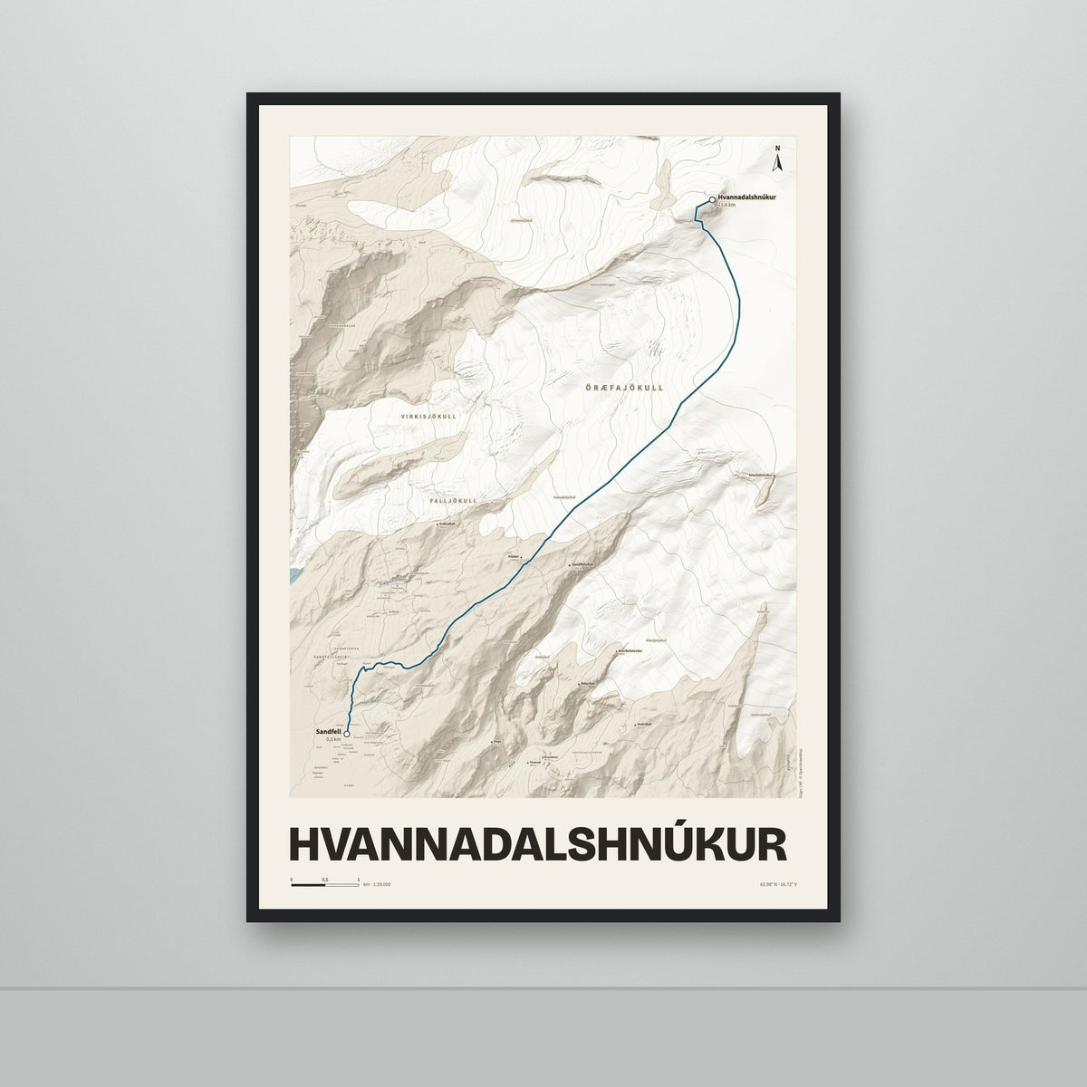 Hvannadalshnúkur – Sandur, blár