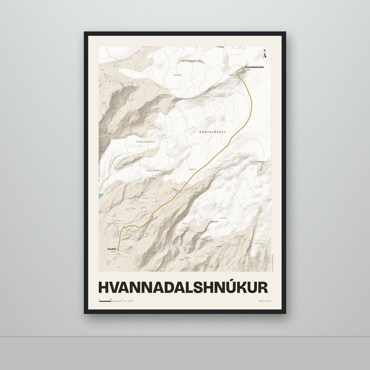 Hvannadalshnúkur – Sandur, okkurgulur
