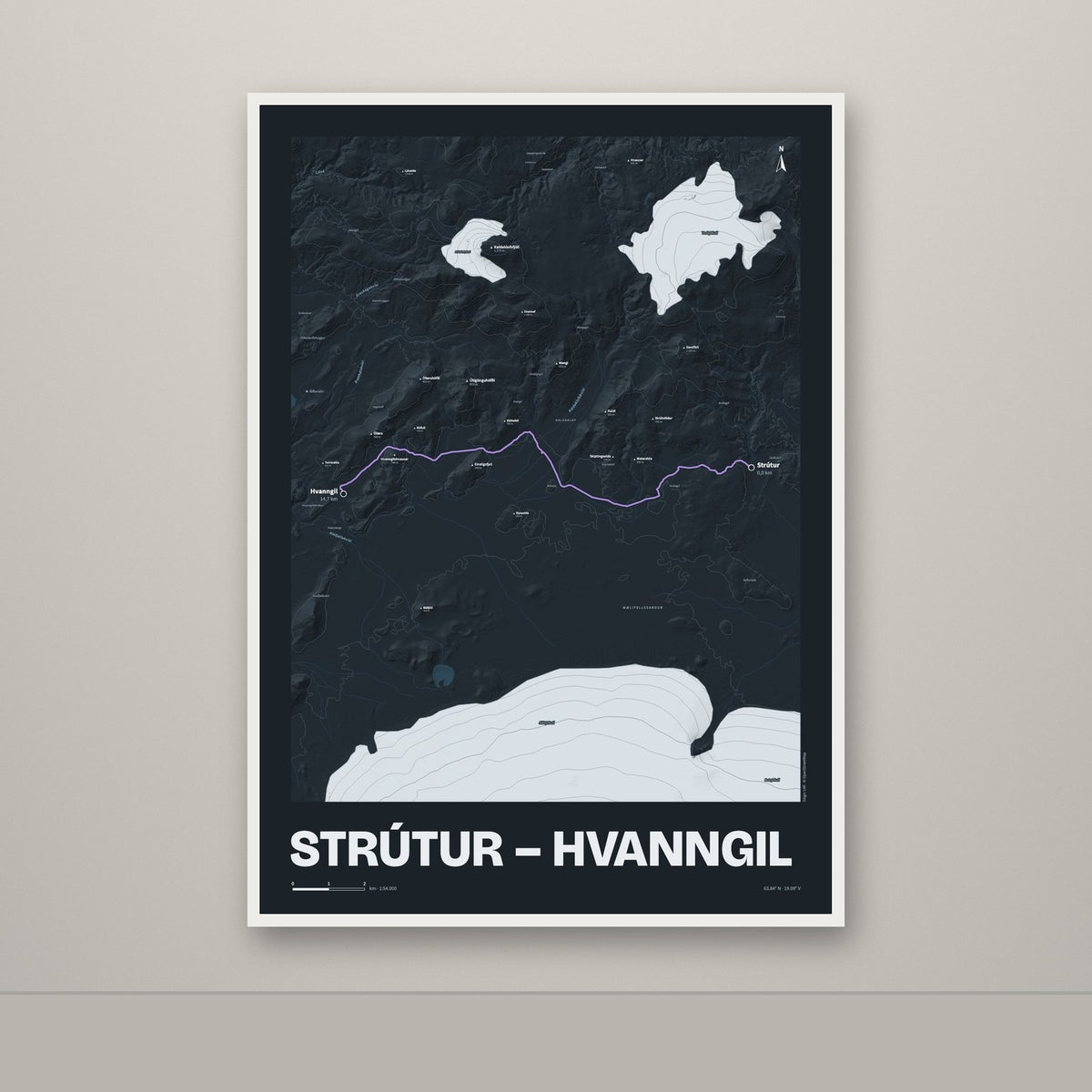Strútur – Hvanngil – Nótt, lúpínufjólublár
