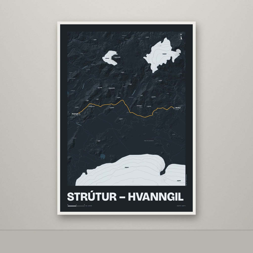 Strútur – Hvanngil – Nótt, okkurgulur