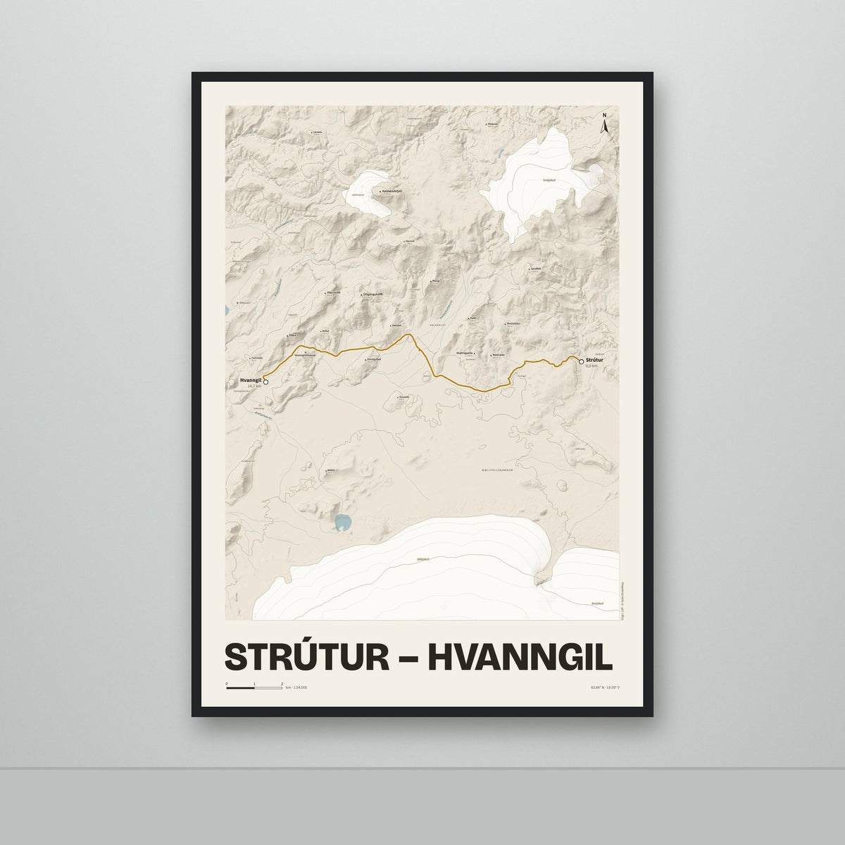 Strútur – Hvanngil – Sandur, okkurgulur