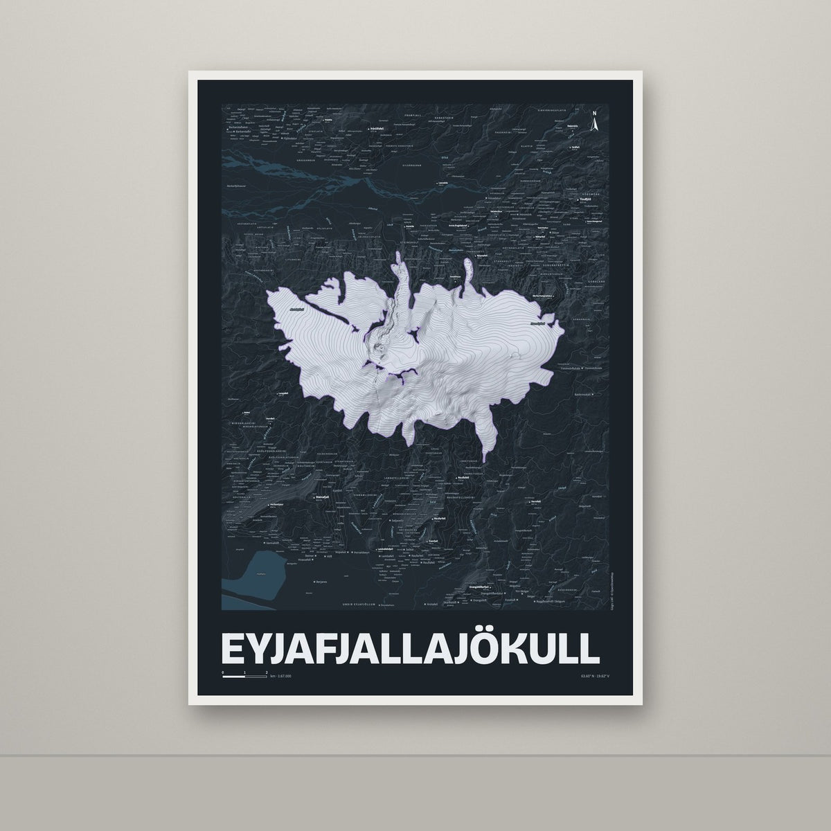Eyjafjallajökull – Nótt, lúpínufjólublár