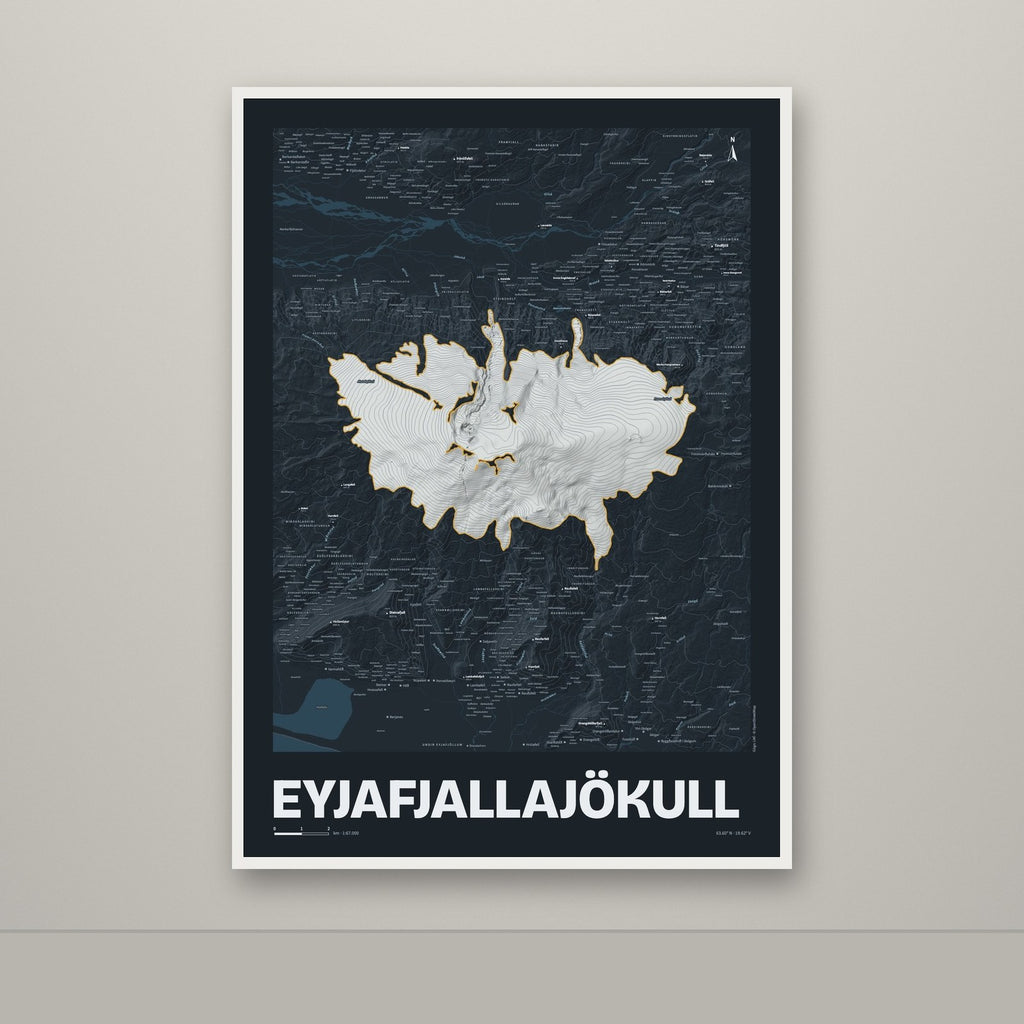 Eyjafjallajökull – Nótt, okkurgulur