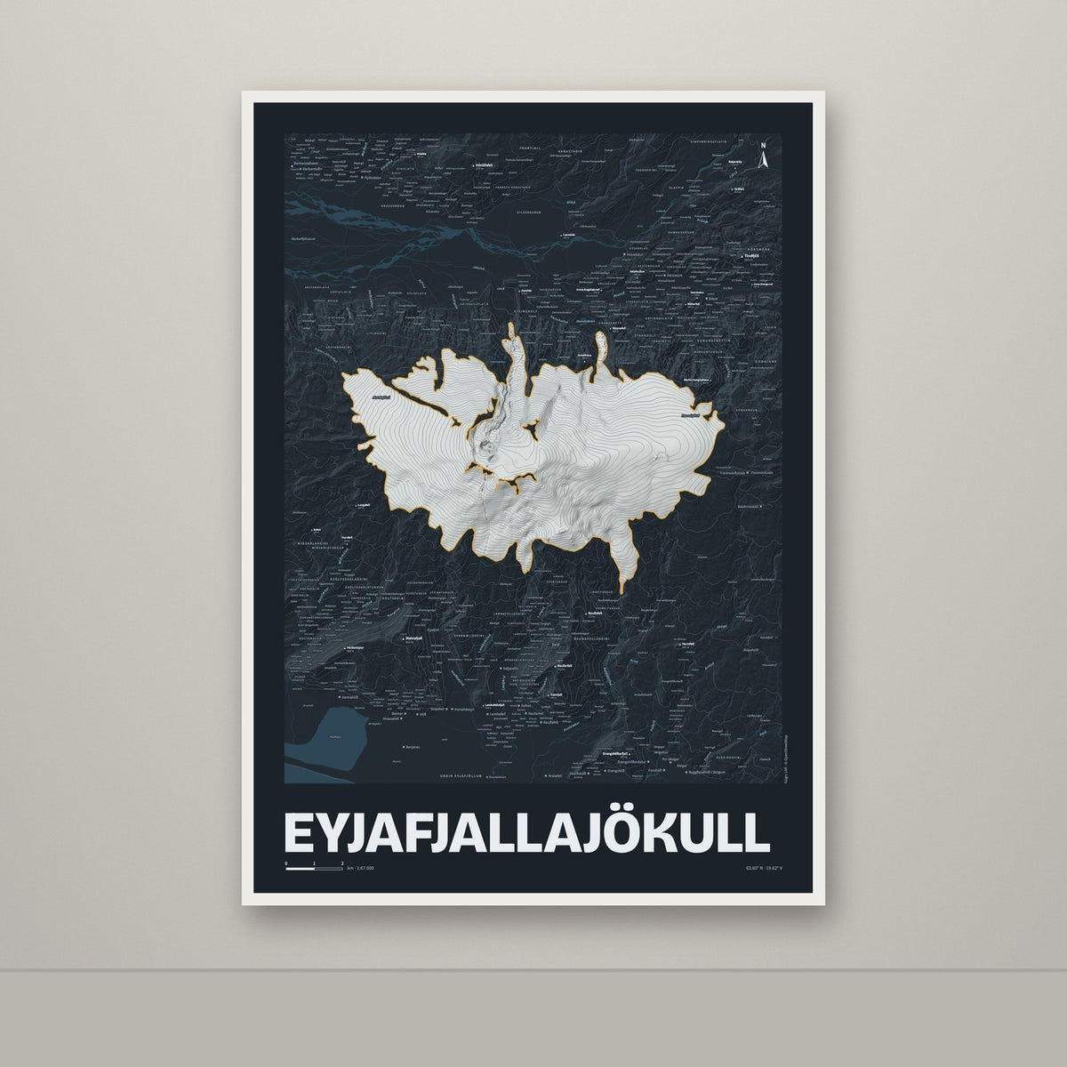 Eyjafjallajökull – Nótt, okkurgulur