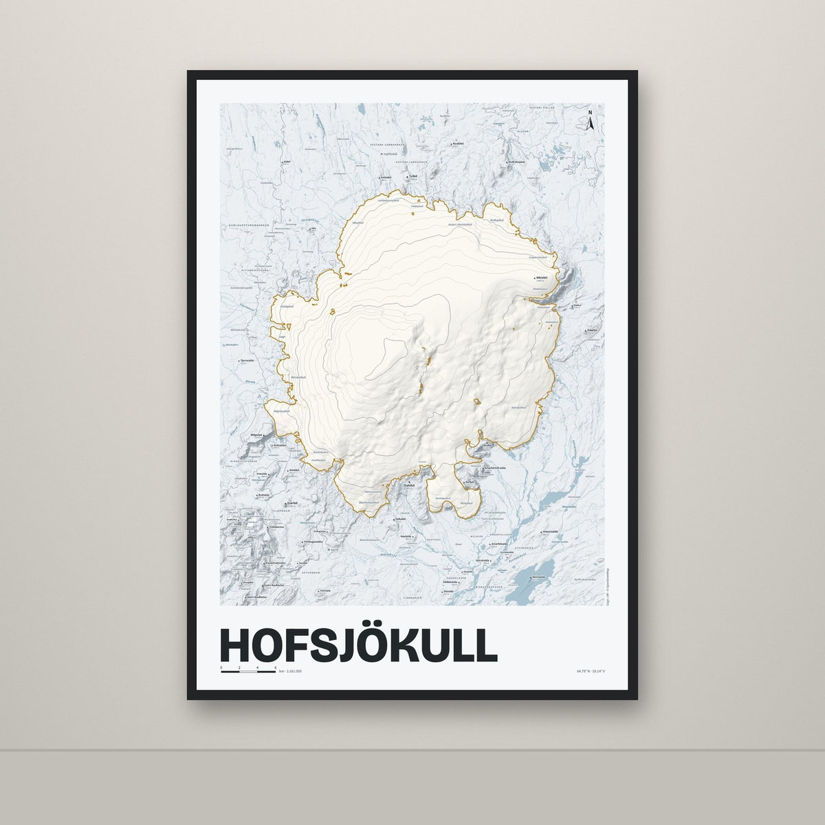 Hofsjökull – Ljóst, okkurgulur
