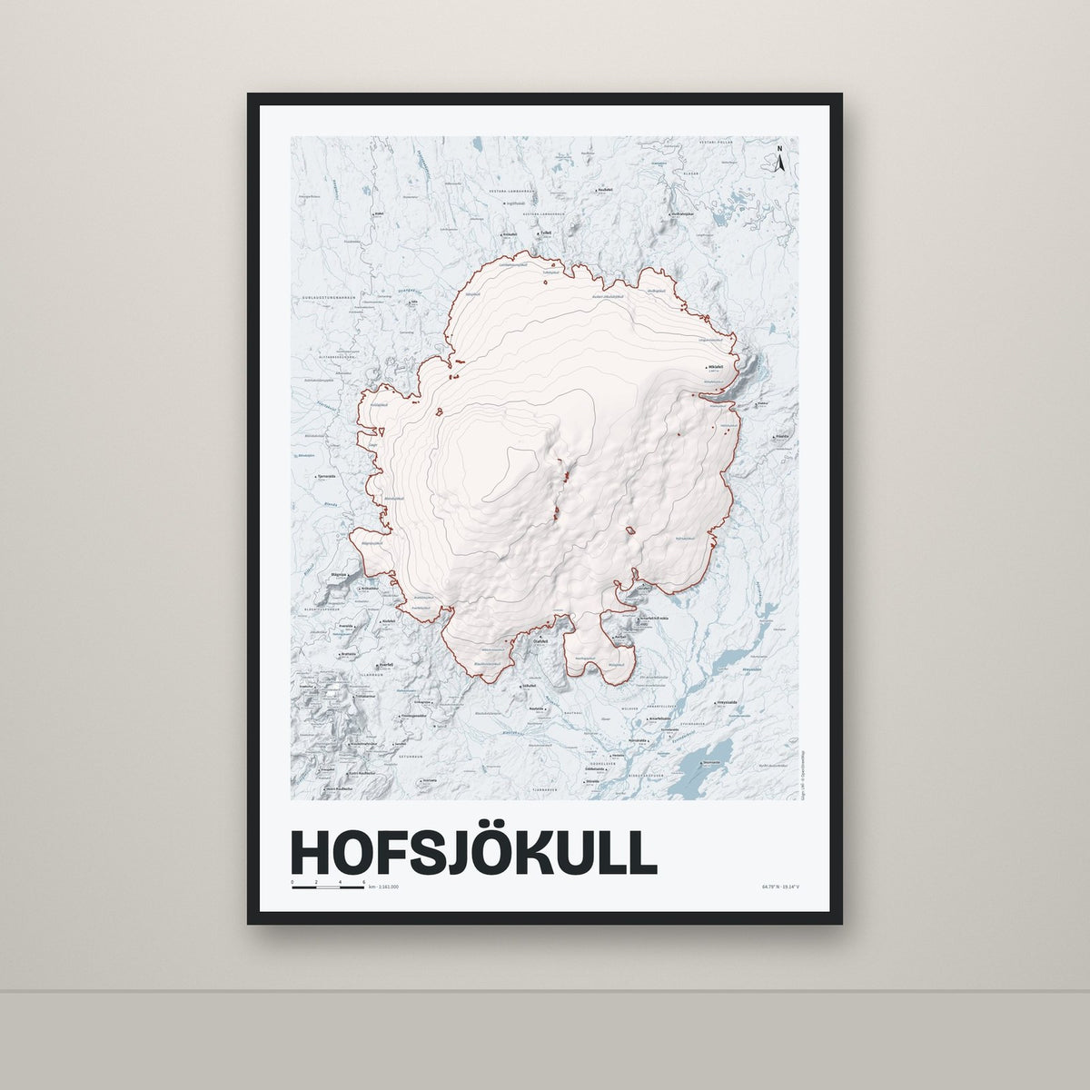 Hofsjökull – Ljóst, rauður
