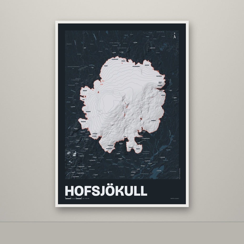 Hofsjökull – Nótt, rauður