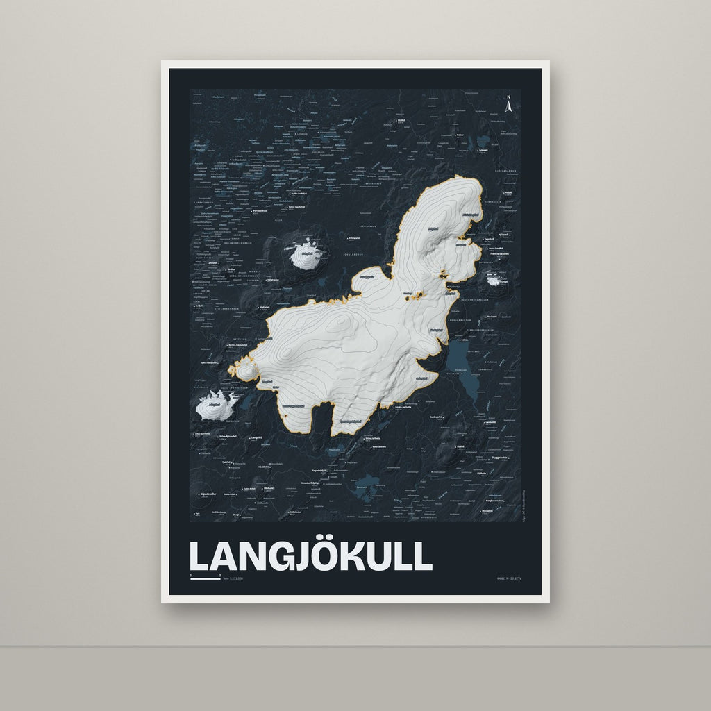 Langjökull – Nótt, okkurgulur