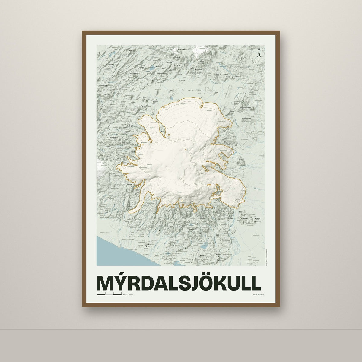 Mýrdalsjökull – Mosi, okkurgulur