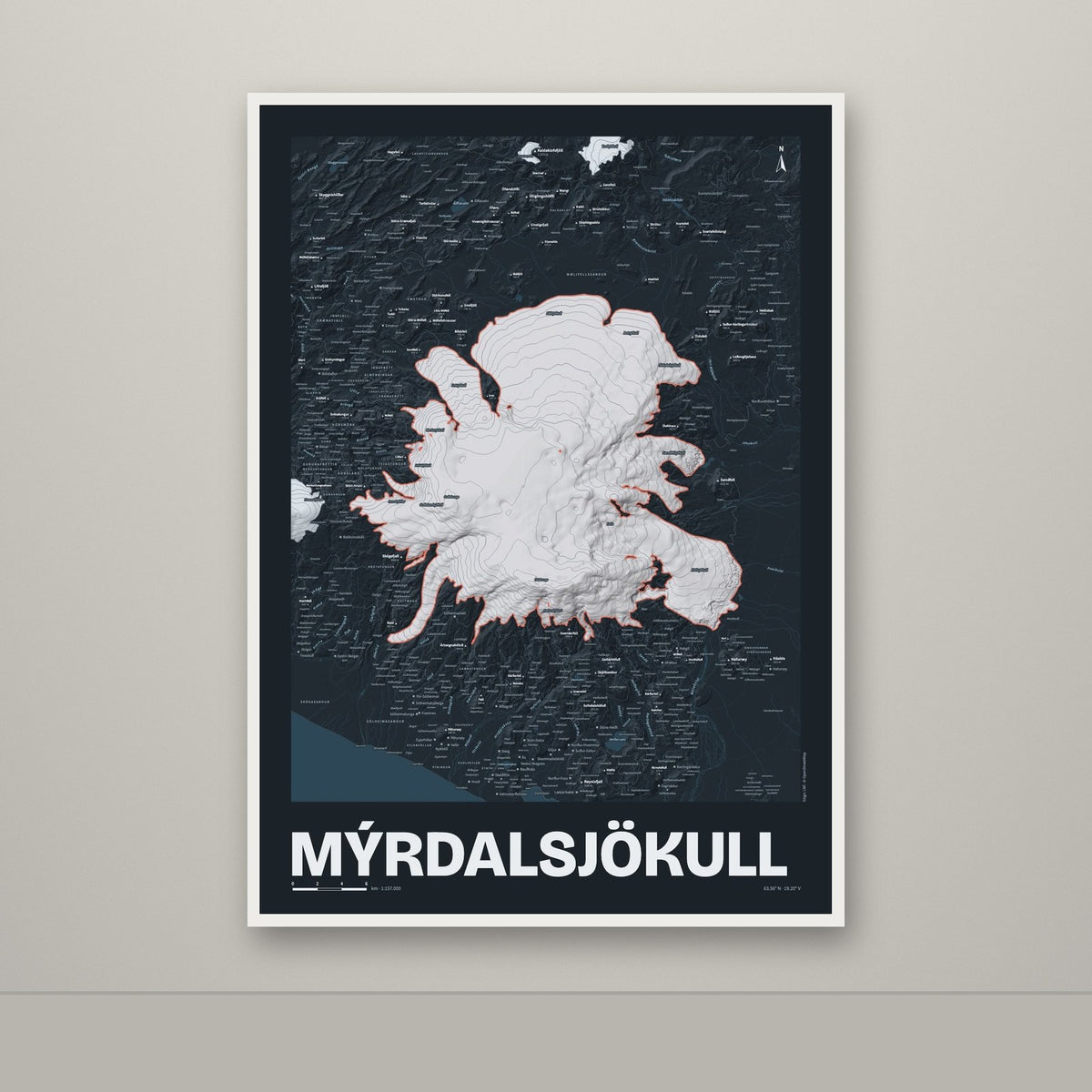 Mýrdalsjökull – Nótt, rauður