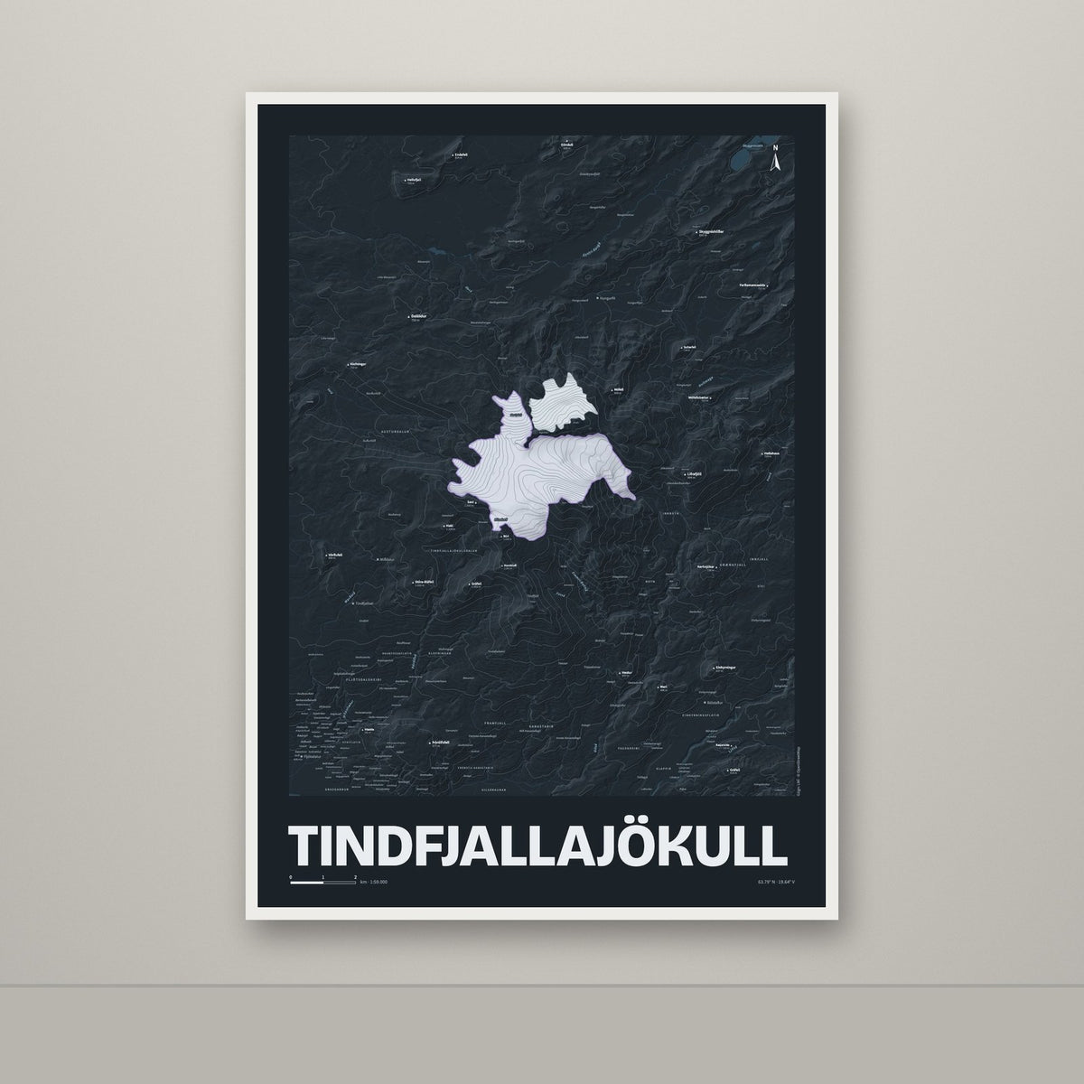 Tindfjallajökull – Nótt, lúpínufjólublár
