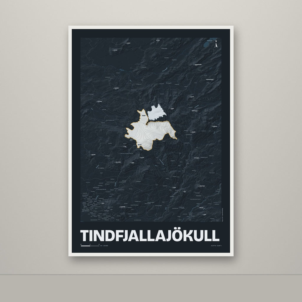 Tindfjallajökull – Nótt, okkurgulur