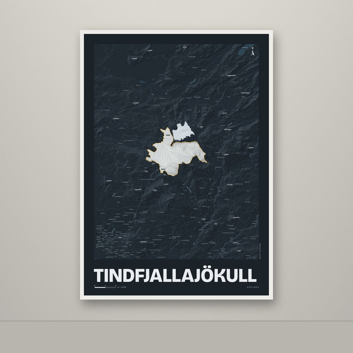 Tindfjallajökull – Nótt, okkurgulur