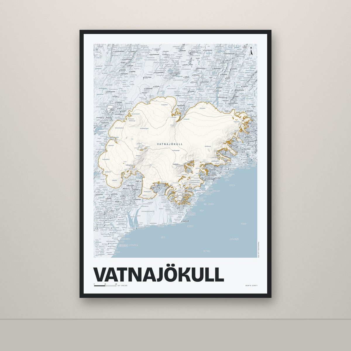 Vatnajökull – Ljóst, okkurgulur
