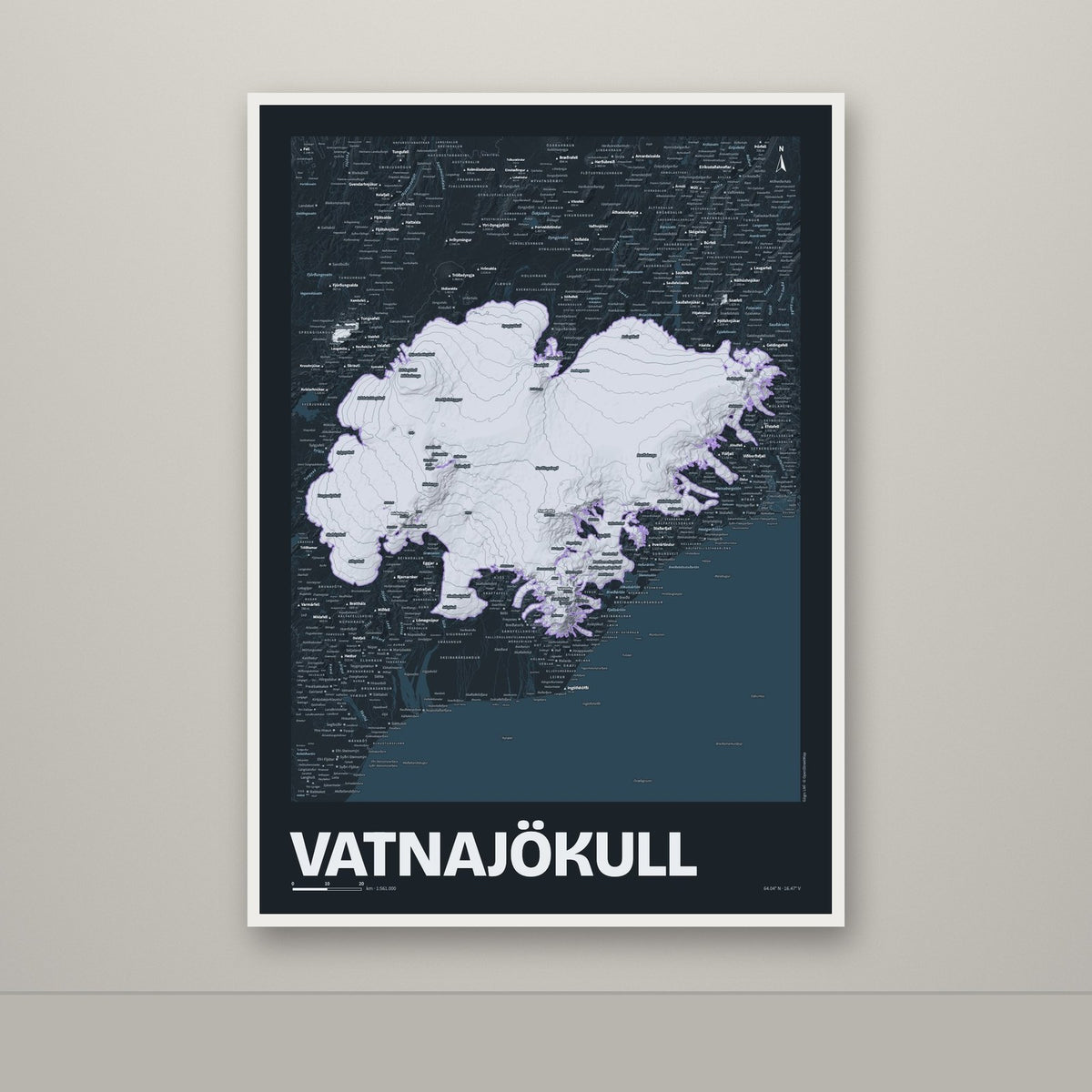 Vatnajökull – Nótt, lúpínufjólublár