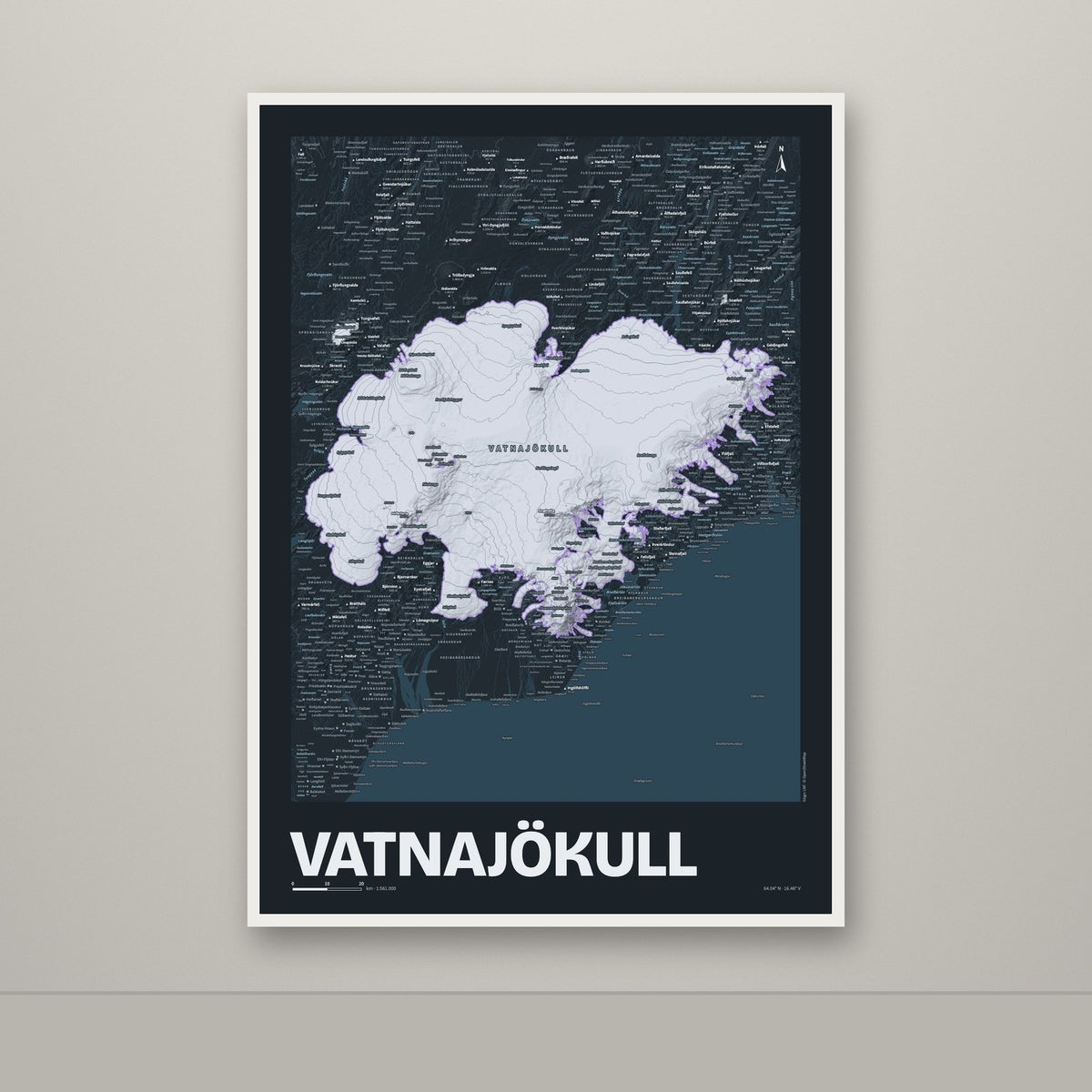 Vatnajökull – Nótt, lúpínufjólublár