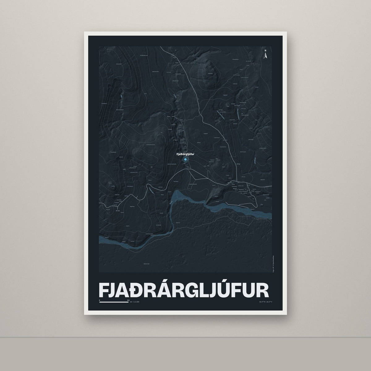 Fjaðrárgljúfur – Nótt, blár