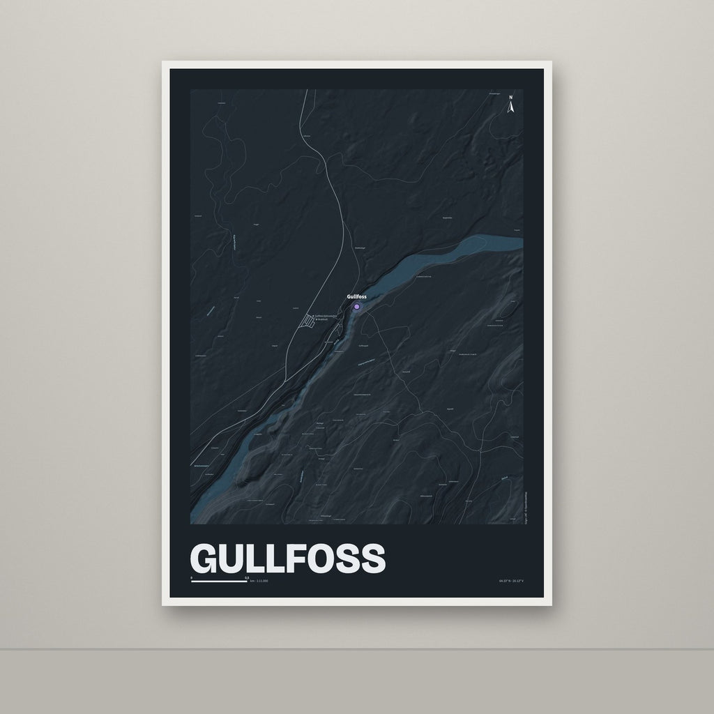 Gullfoss – Nótt, lúpínufjólublár