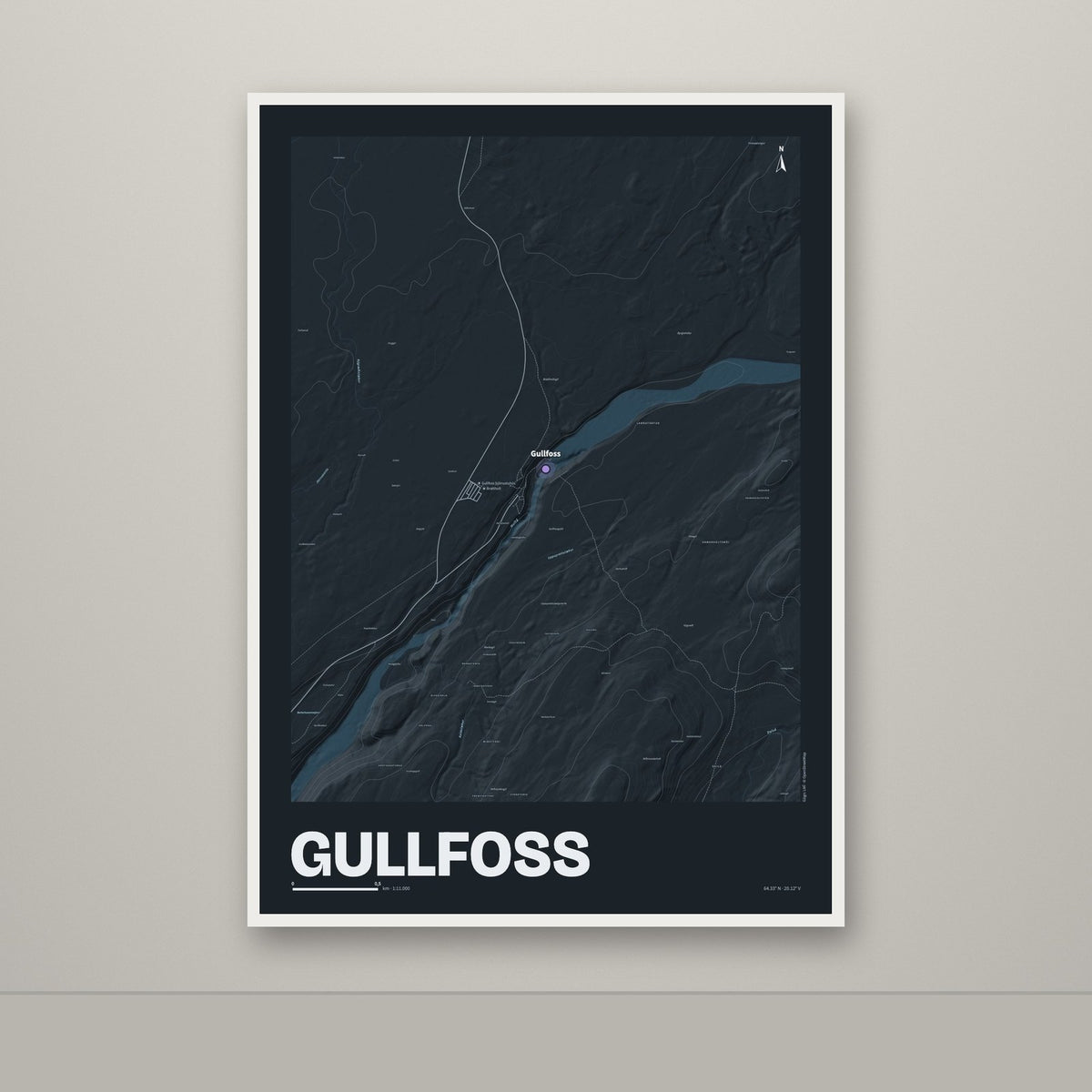 Gullfoss – Nótt, lúpínufjólublár
