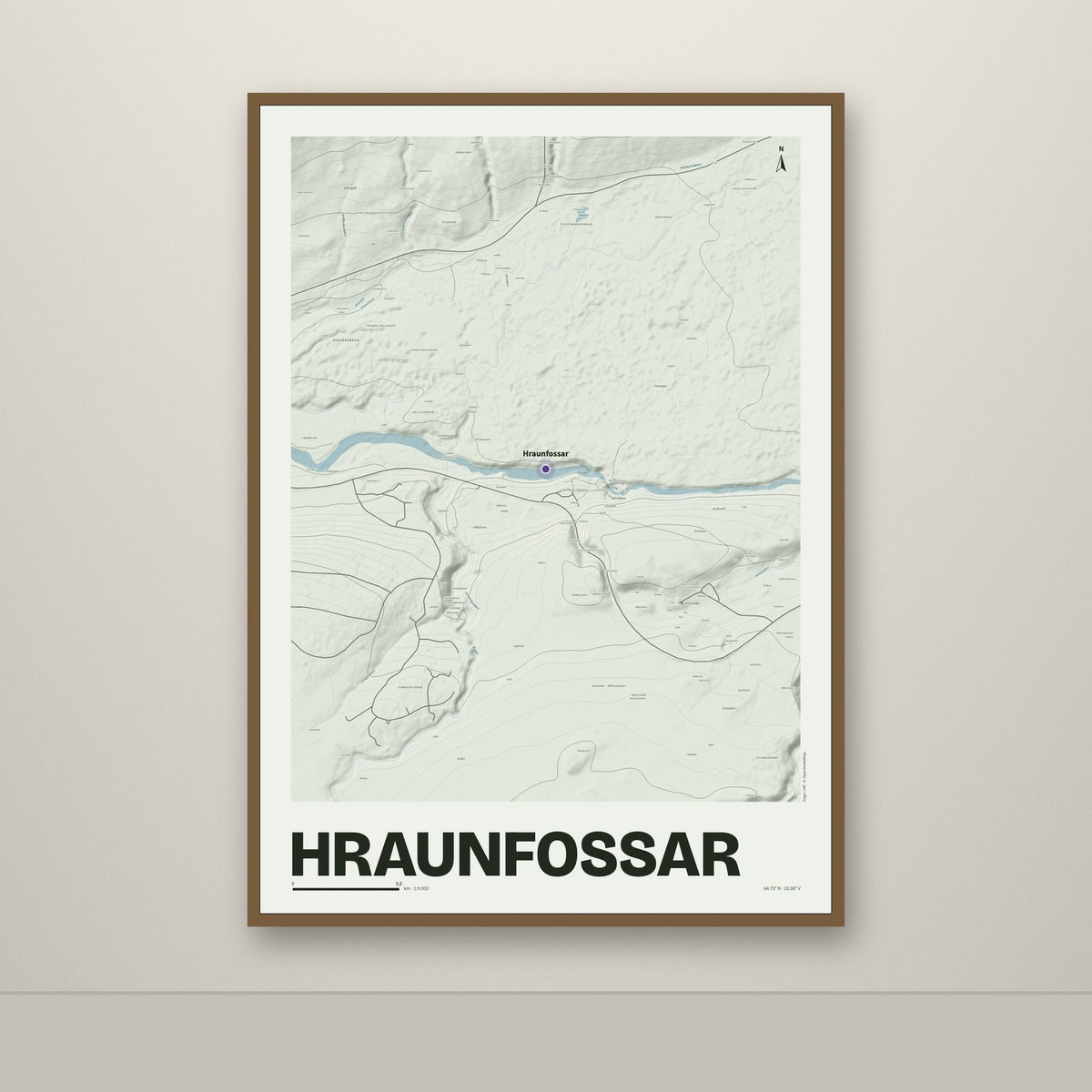Hraunfossar – Mosi, lúpínufjólublár