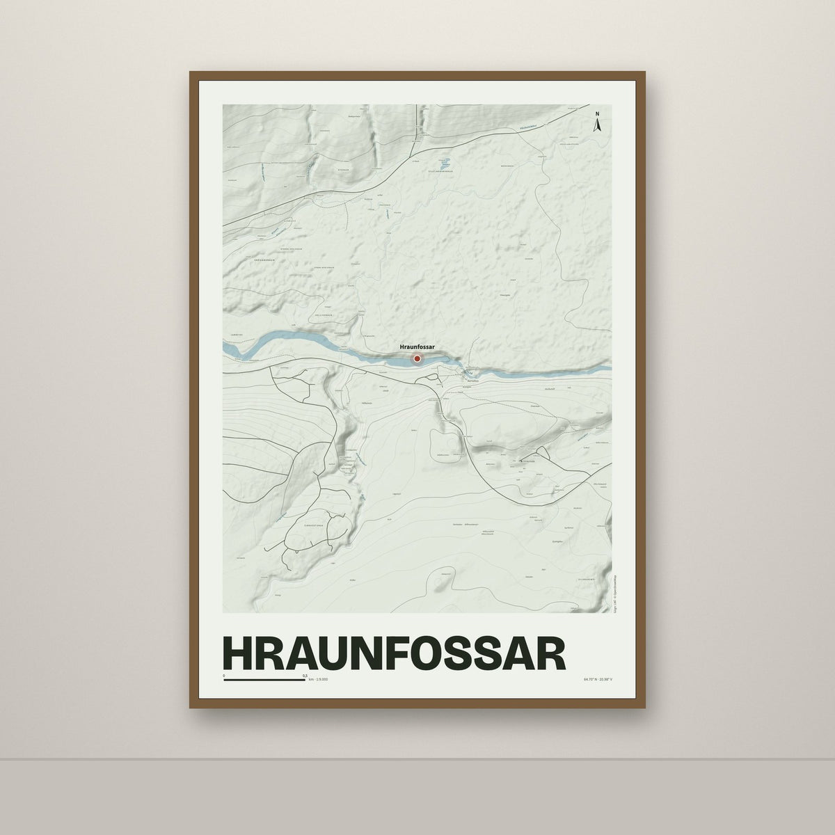 Hraunfossar – Mosi, rauður