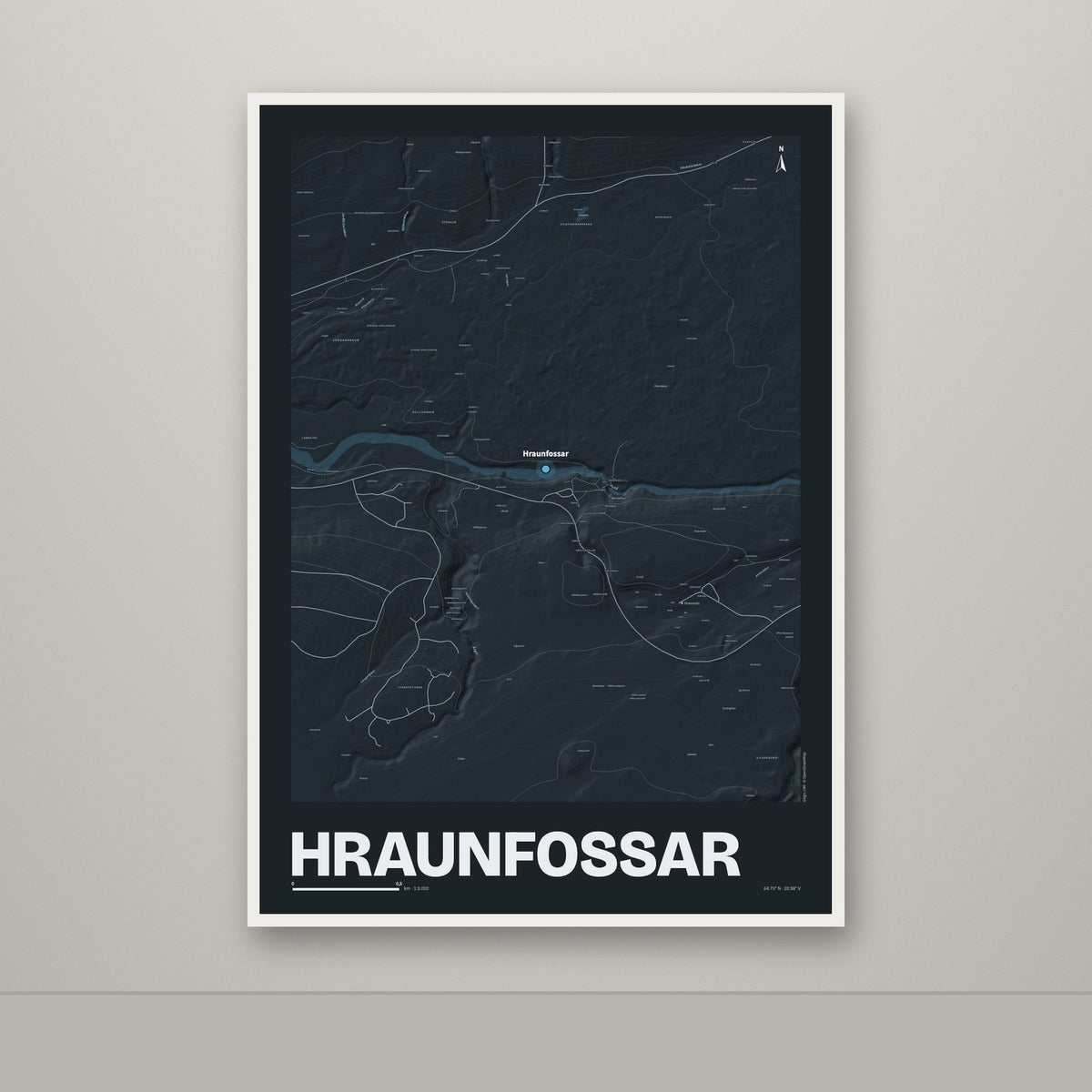 Hraunfossar – Nótt, blár