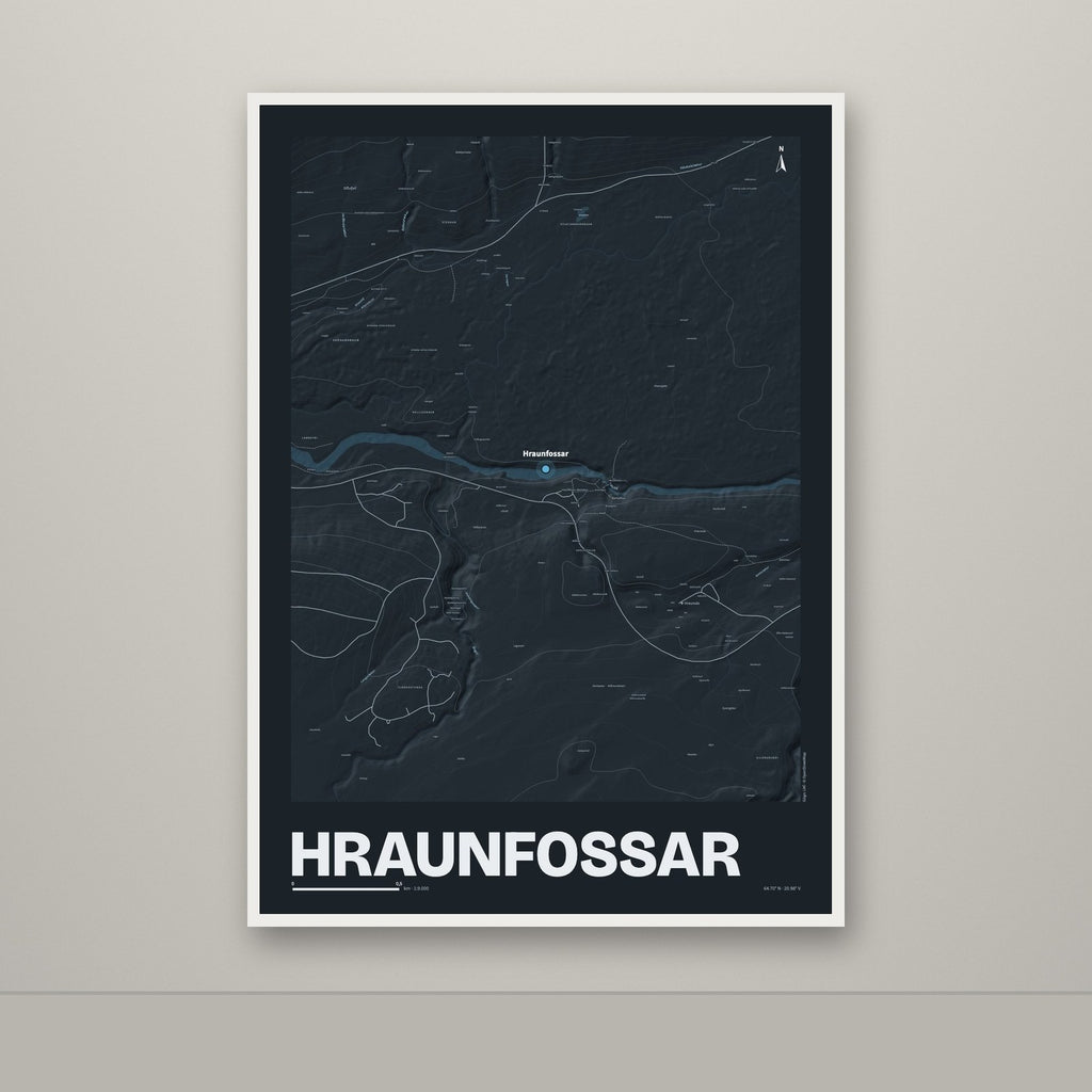 Hraunfossar – Nótt, blár