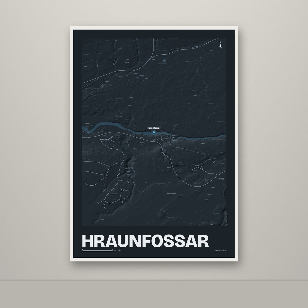Hraunfossar – Nótt, blár