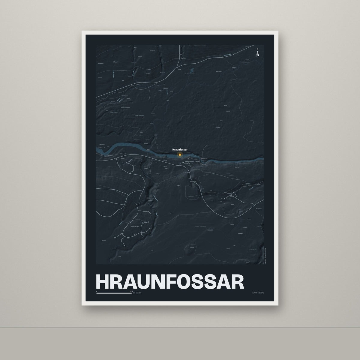 Hraunfossar – Nótt, okkurgulur