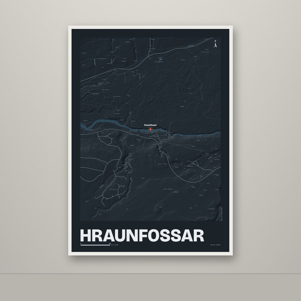 Hraunfossar – Nótt, rauður