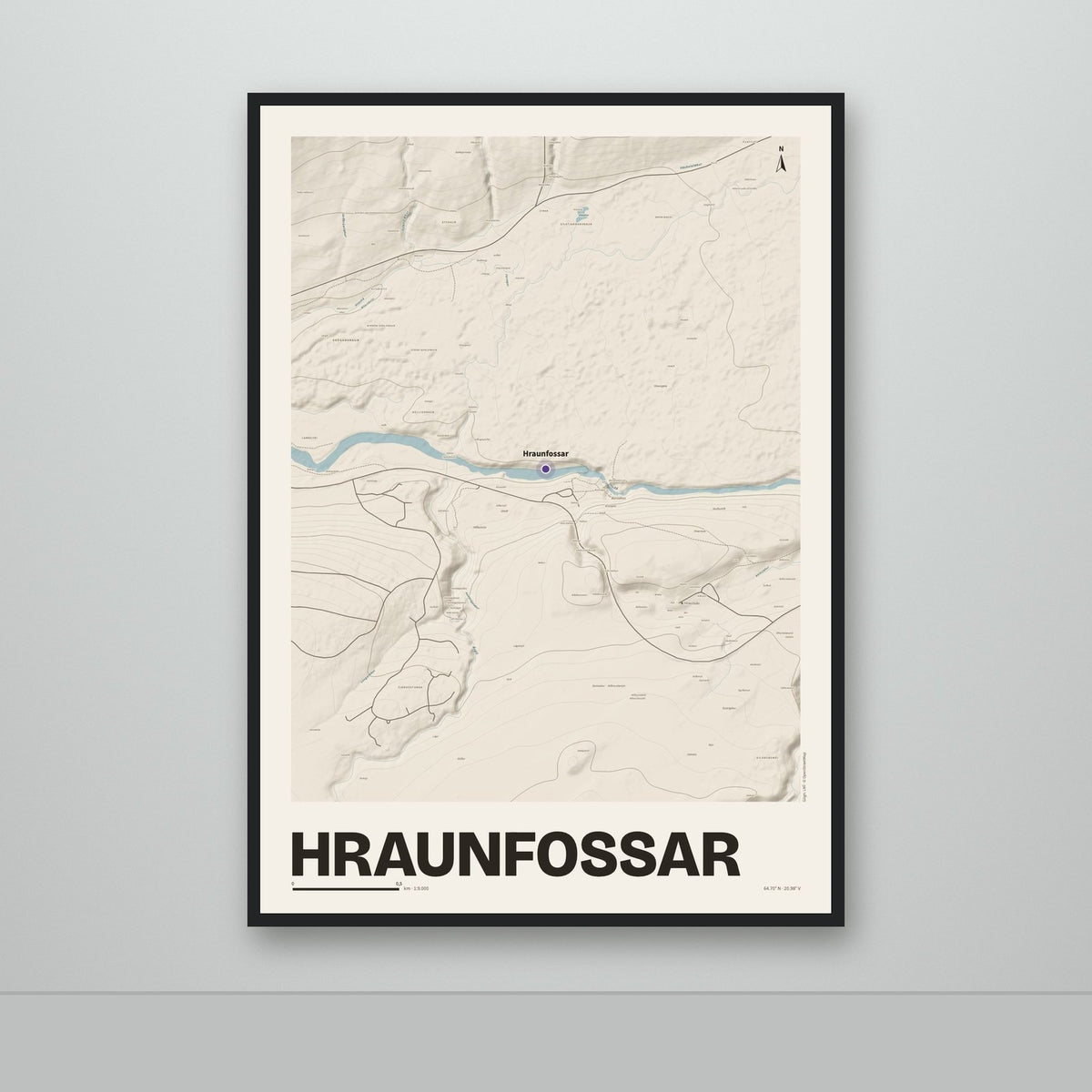 Hraunfossar – Sandur, lúpínufjólublár