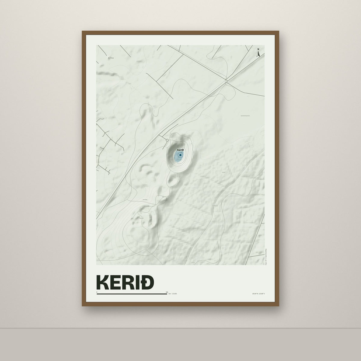 Kerið – Mosi, blár